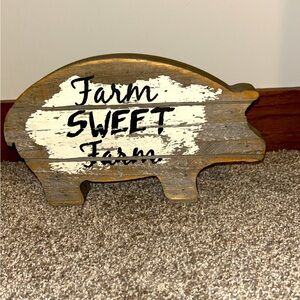 Farm Sweet Farm wooden hog decor, farm house, rustic, hobby lobby